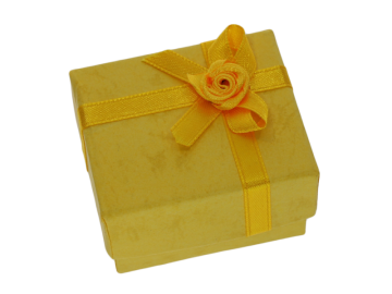 Ringbox Schmuckbox rechteckig sonnengelb